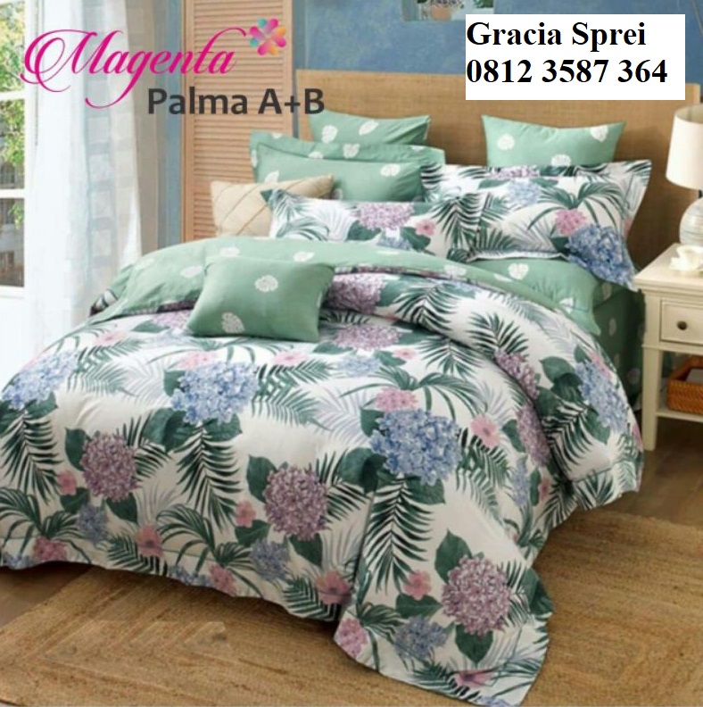 <p>Sprei Katun Magenta Palma adanya sprei banyak m